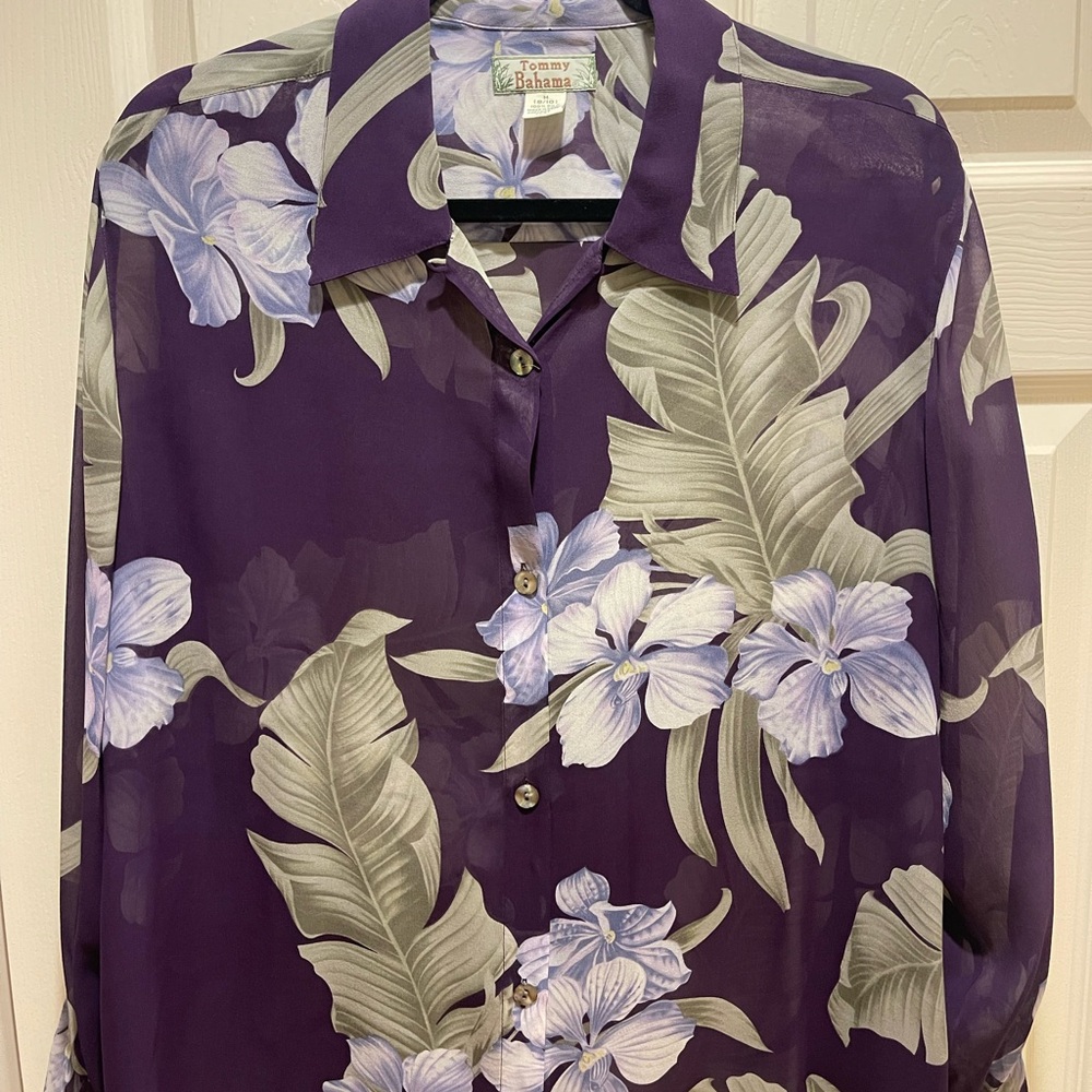 Tommy Bahama Lavender Floral Shirt